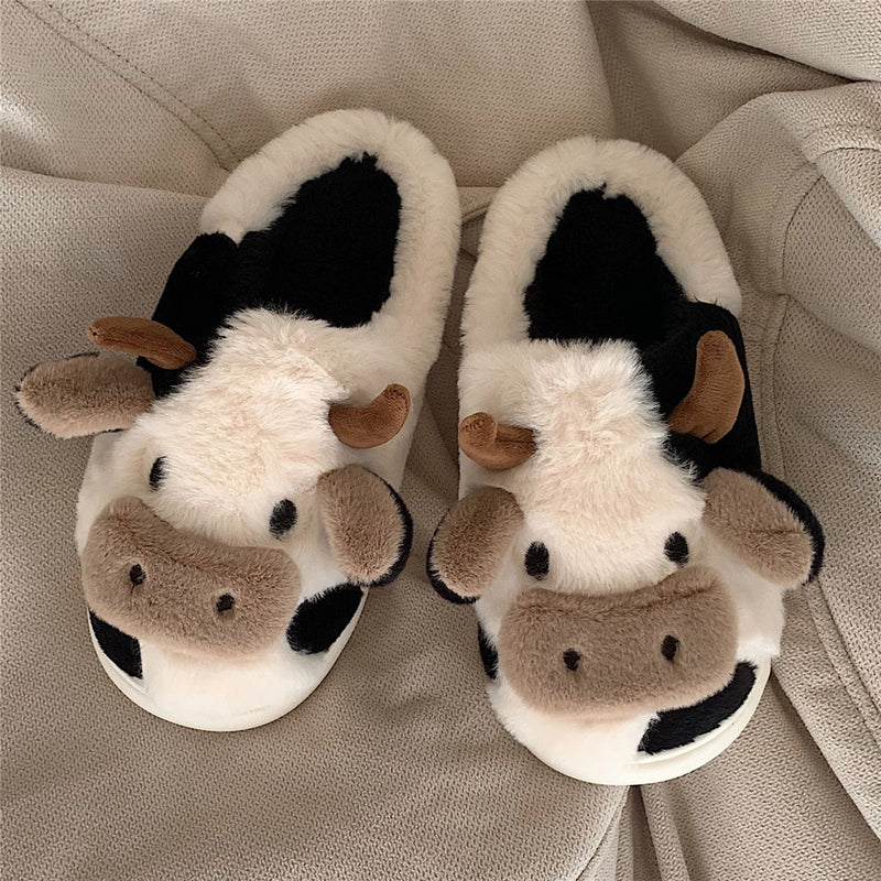 PooFies - Pantoufles de vache moelleuses mignonnes